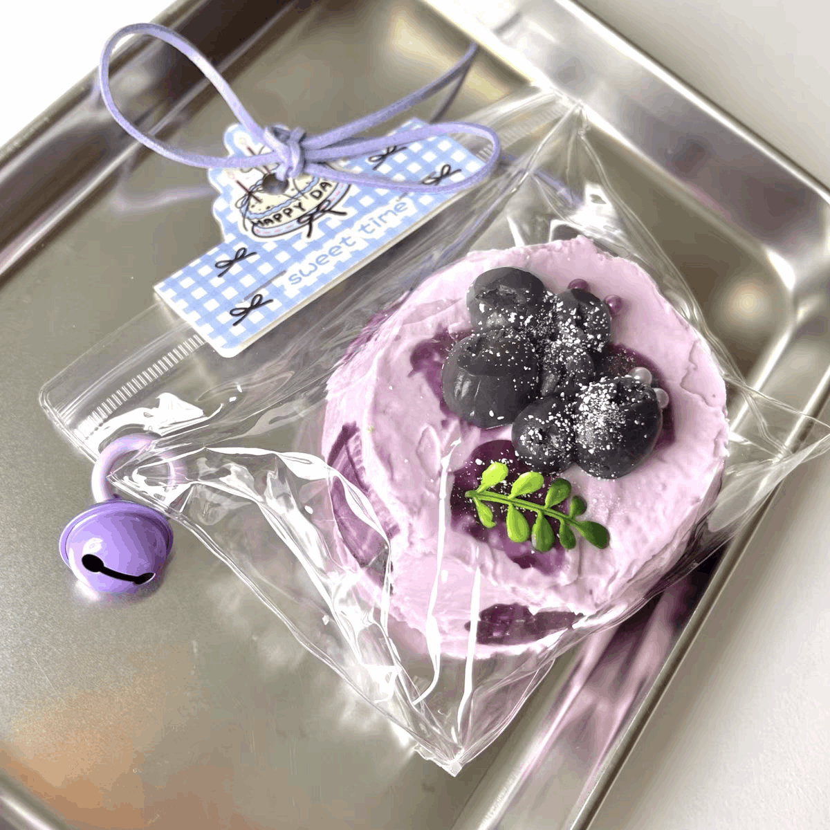 Blueberry Frosted Cake Squishy Toy