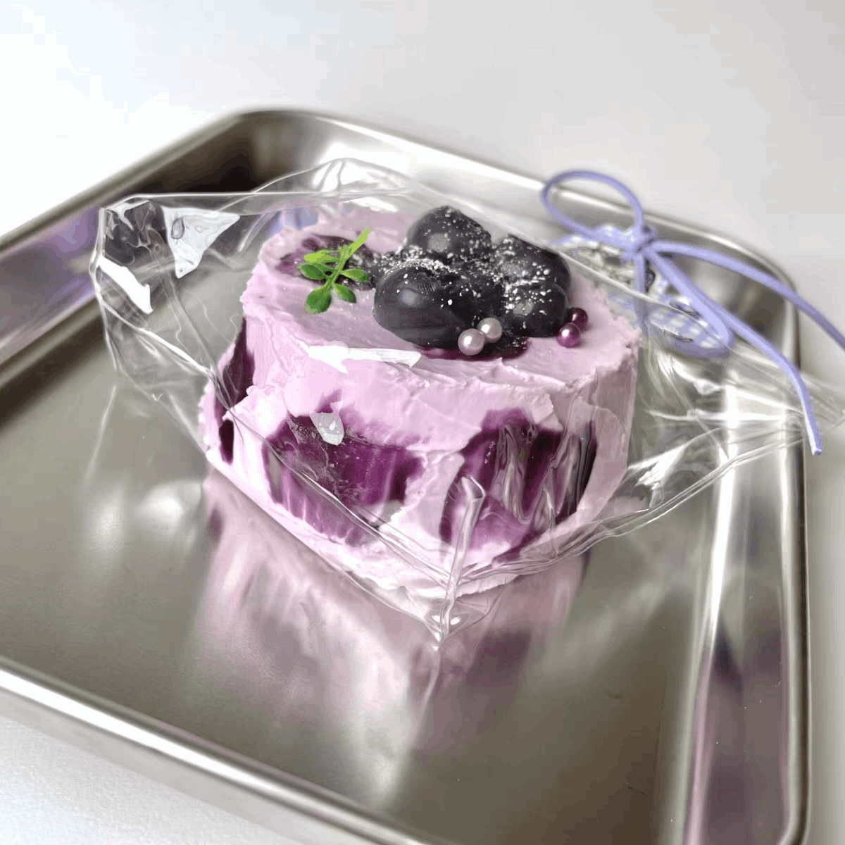 Blueberry Frosted Cake Squishy Toy