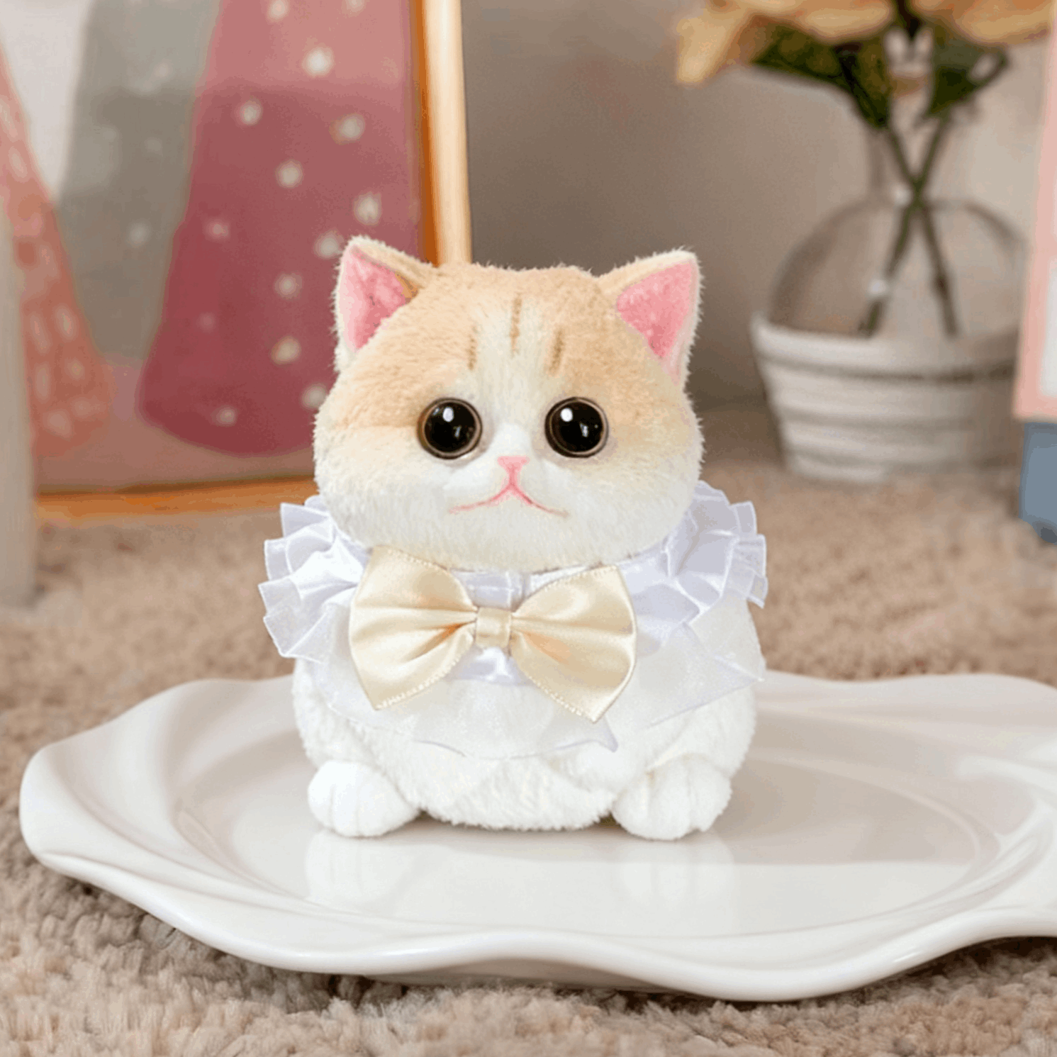 British Shorthair Cream-white Cat Squishy