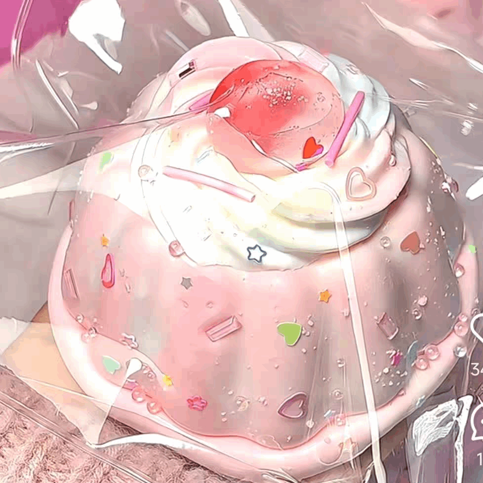 Cherry Cream Pudding Squishy