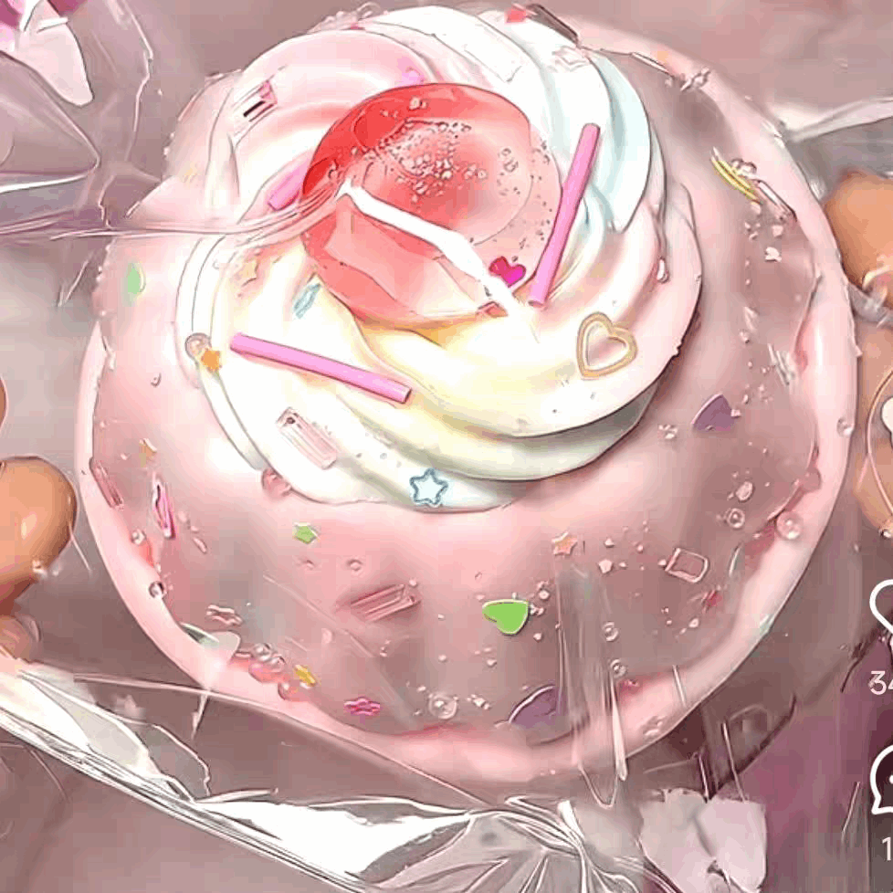 Cherry Cream Pudding Squishy