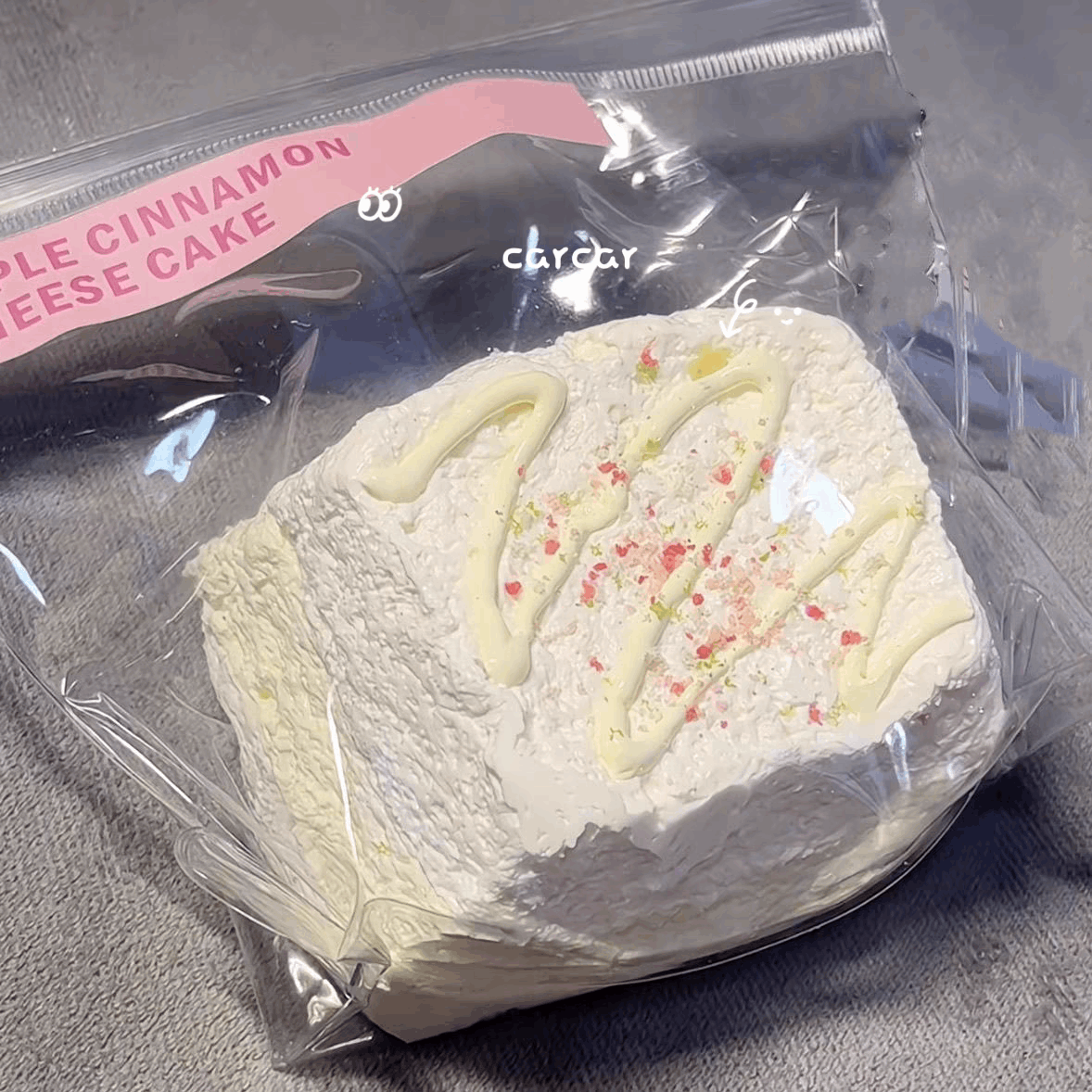 Flower-Decorated Triple-Layer Thick Toast Squishy