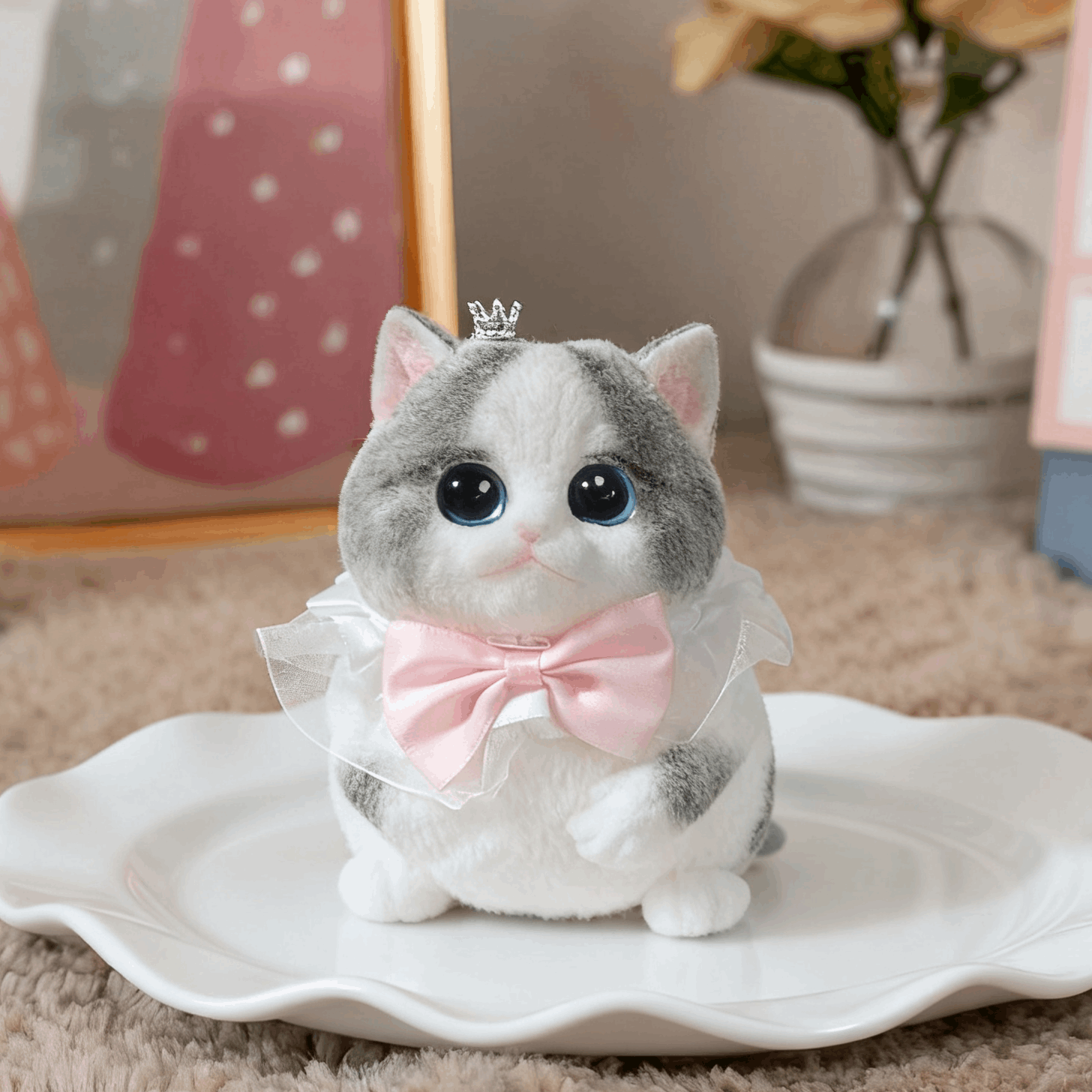 Gray Ragdoll Cat Squishy