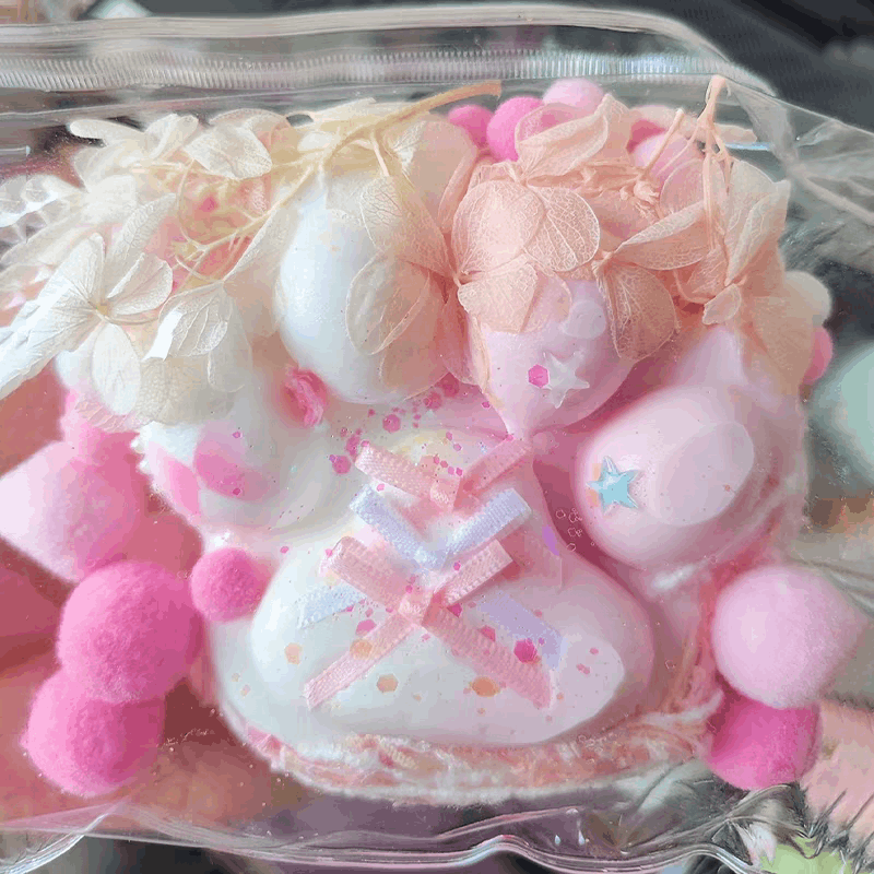 Pink Dotted Cat Paw Squishy